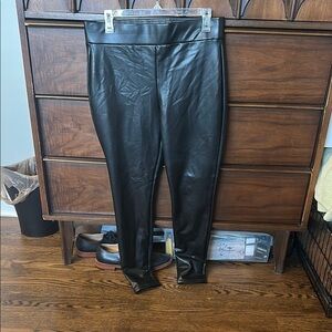 LOFT Black Faux Leather Leggings